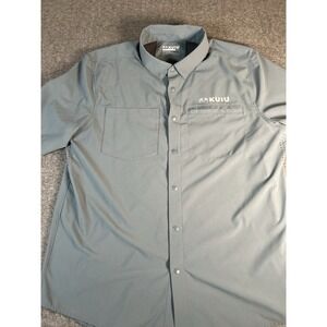 Kuiu Mesa Men Performance Button XL Bluish Gray Vented‎ UPF 50 Anti Odor Wicking